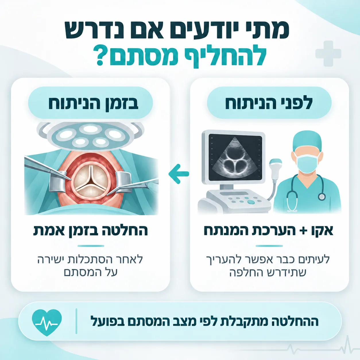 החלפת מסתמים | אינפוגרפיקה